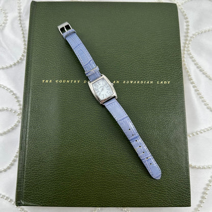 Silver Anne Klein Watch with Purple Leather Band