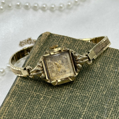 10k RGP Gold 1945 Bulova Wind-Up Watch