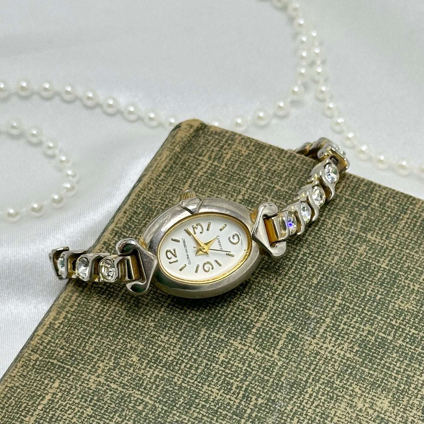 Silver Diamanté Gloria Vanderbilt Watch