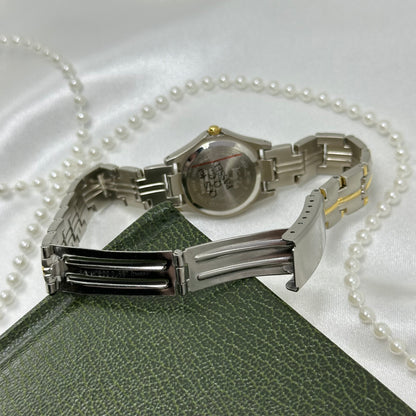 Vanity Fair Two-Tone Tank Watch with Date Display