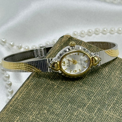 Two-Tone Bubble Dial Belisimo Heart Watch