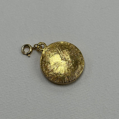 Vintage Gold Love Birds Charm