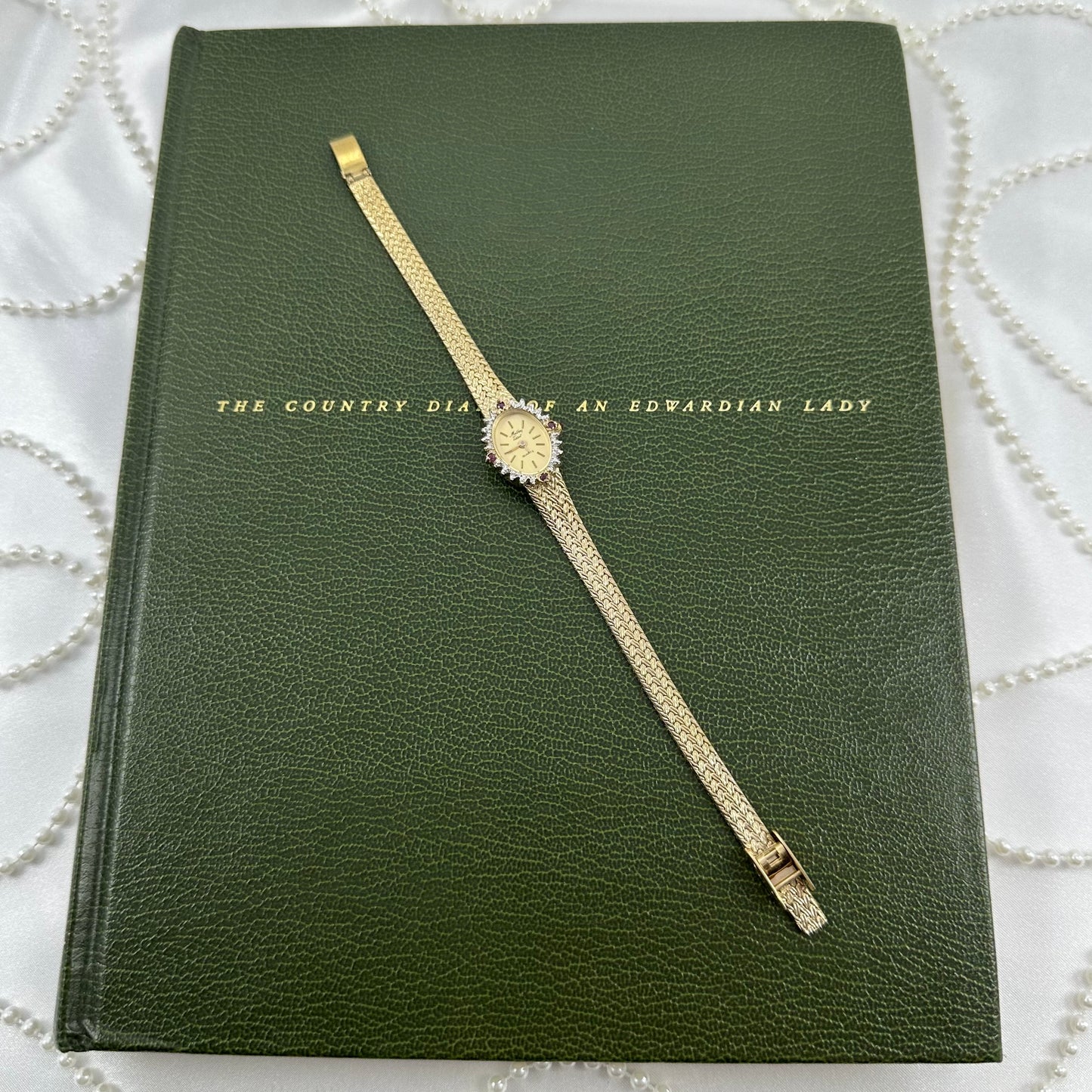 Elegant Gold Mathey Tissot Watch with Rubies and Diamonds
