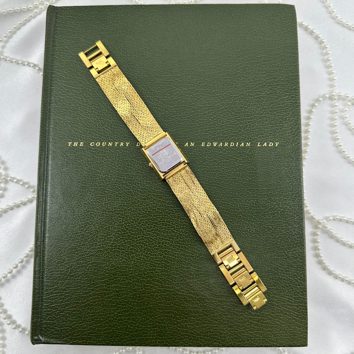 AB Flower Stone Rare Gold Vintage Kirks Folly Watch