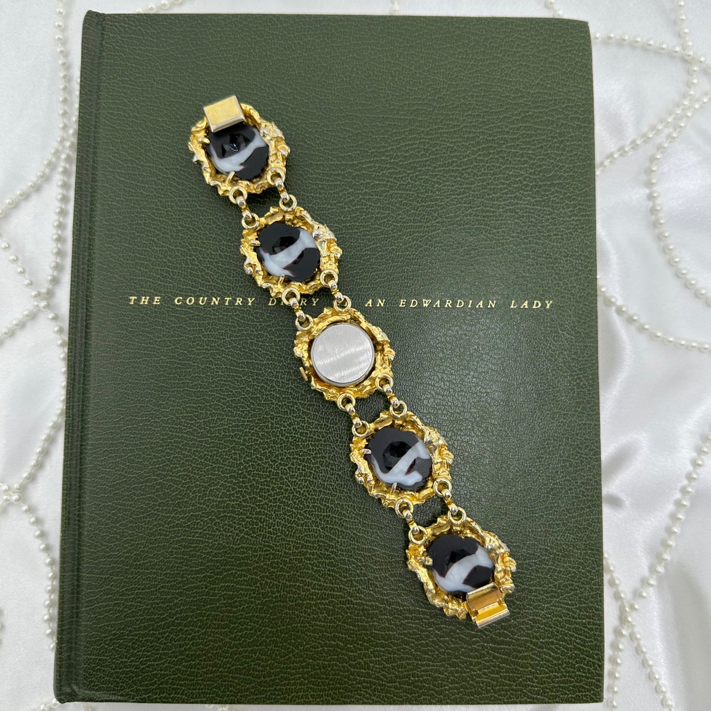 Gold Nugget Watch with Amethyst Gemstone Band