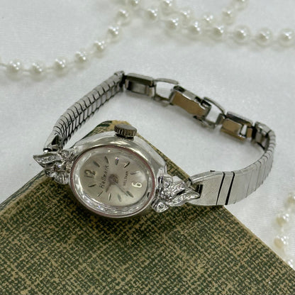 10k RGP Silver Wind-Up Hallmark by Waltham 1950's Cocktail Watch