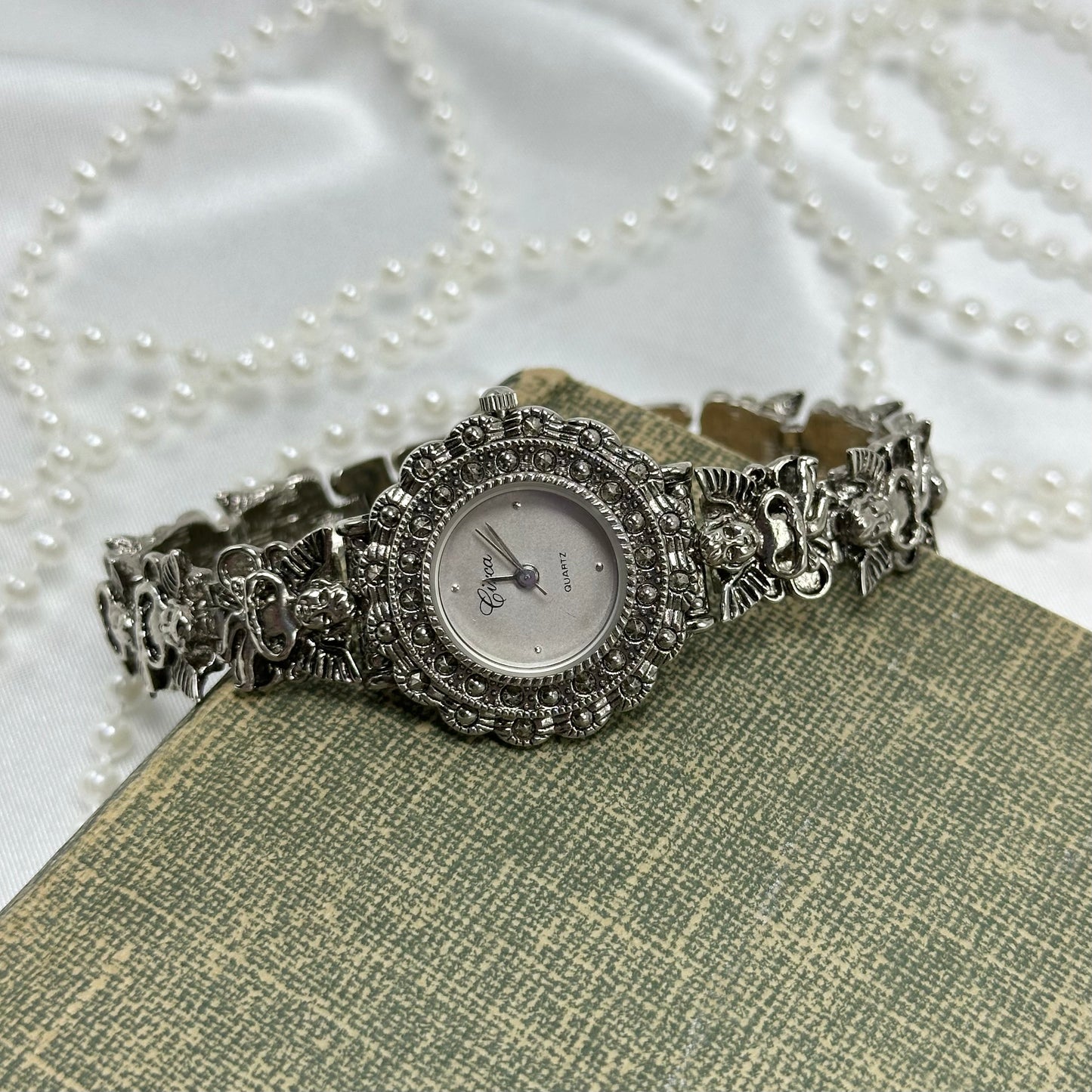 Vintage Silver Angel Charm Bracelet