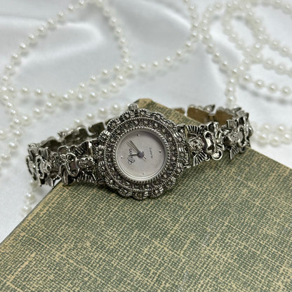 Vintage Silver Angel Charm Bracelet