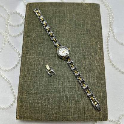 Two-Tone Round Dial Watch