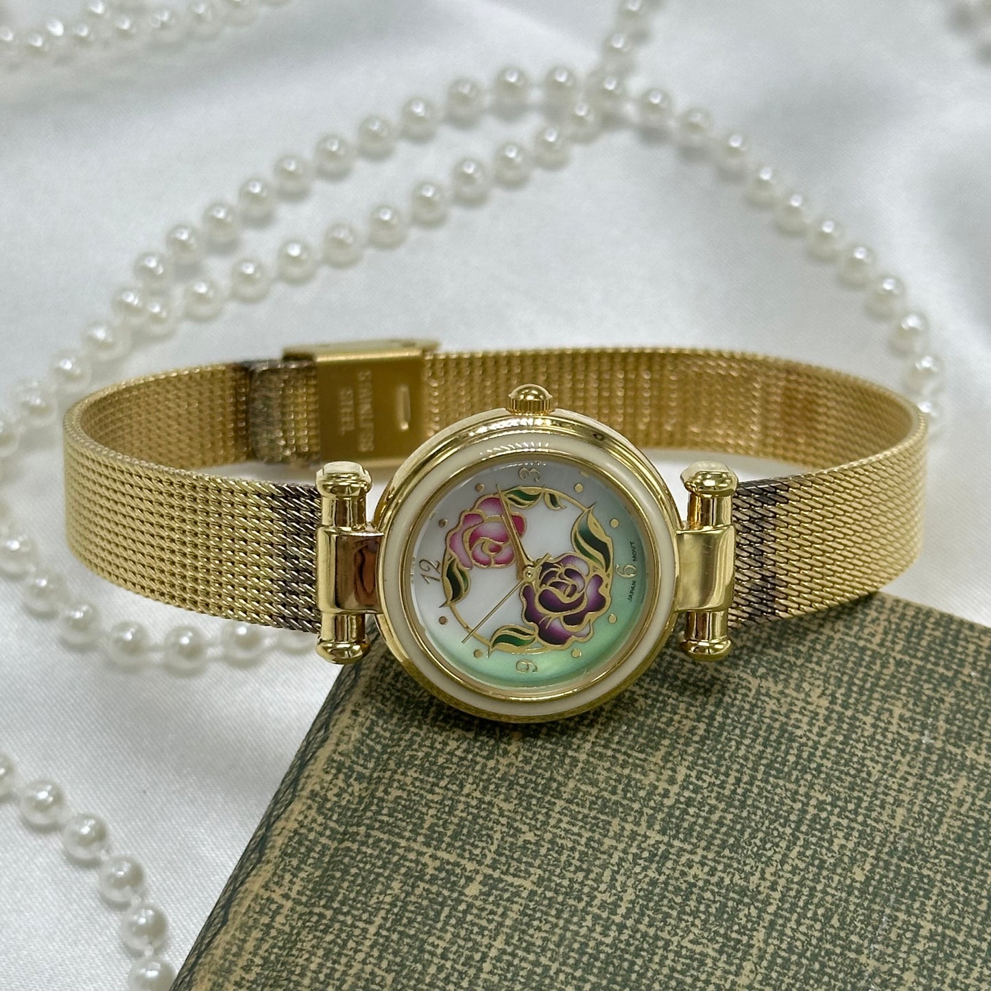 Vintage Gold Flower Dial Avon Watch