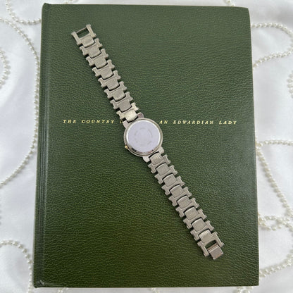 Two-Tone Tank Watch with Roman Numeral Markers