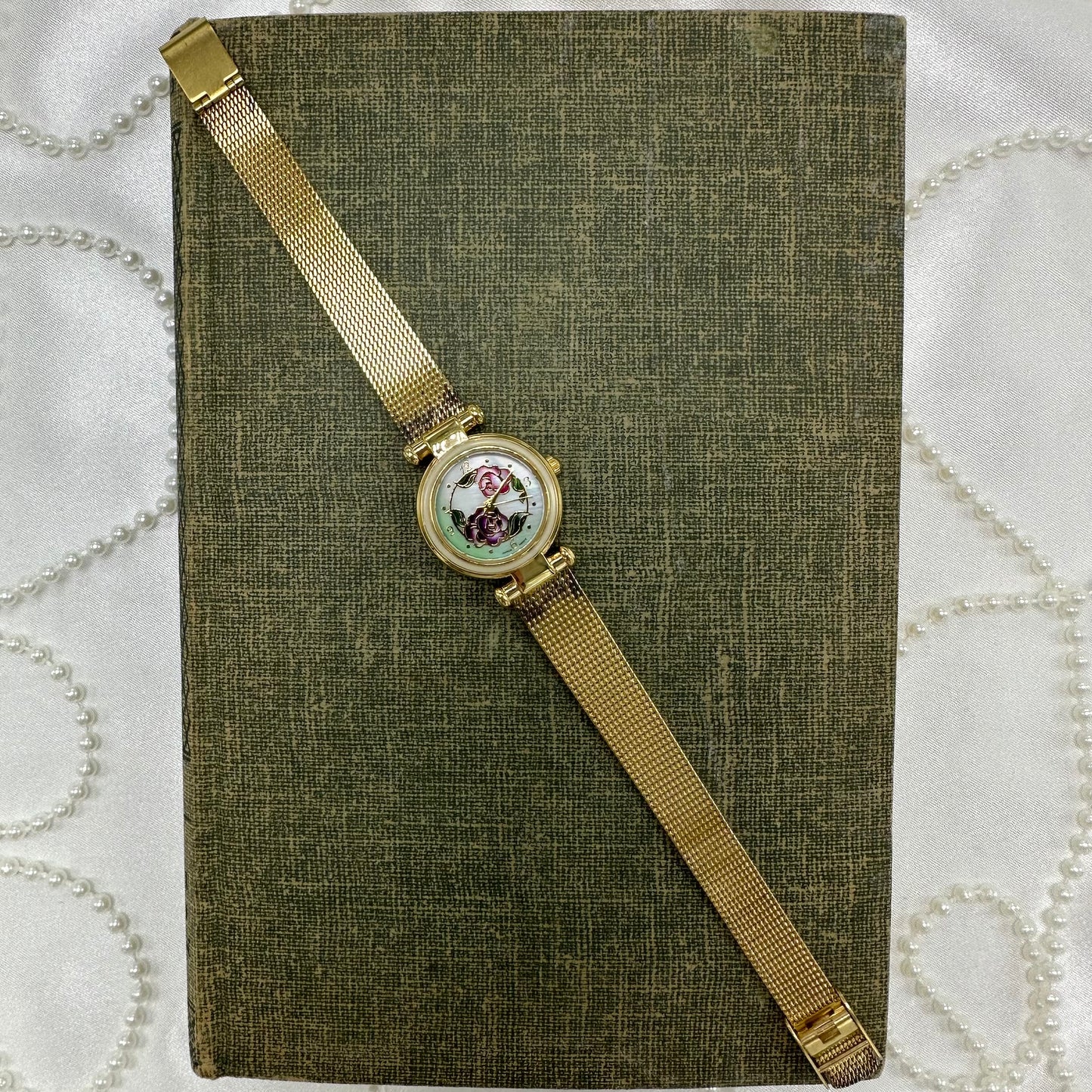 Vintage Gold Flower Dial Avon Watch