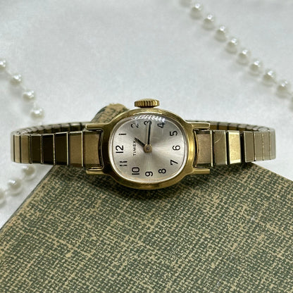Vintage Oval Dial Gold Wind-Up Timex Watch