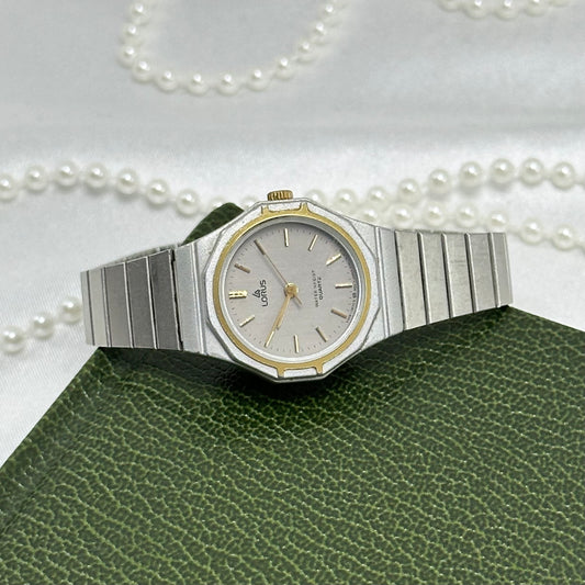 Two-Tone Vintage Lorus Watch with Octagon Dial