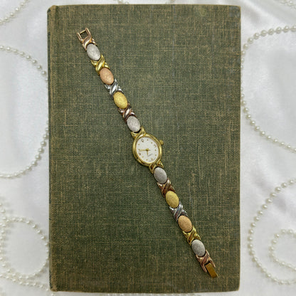 Tri-Tone Oval Dial Avon Watch
