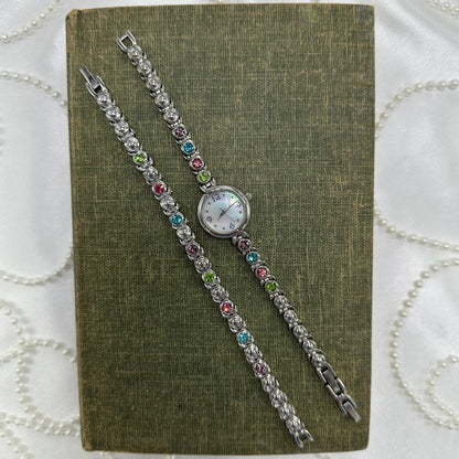 Pastel Stone Bracelet and Watch Set