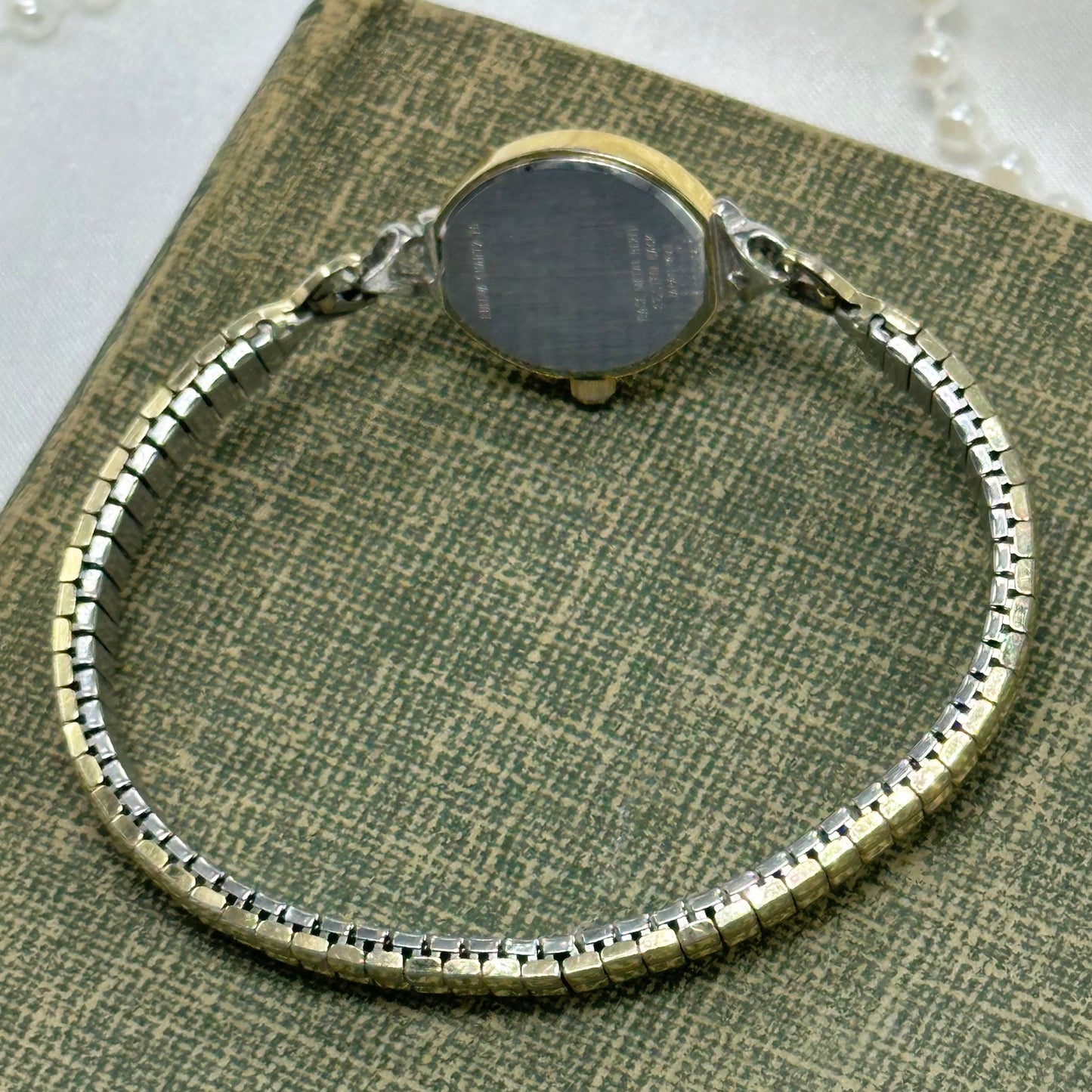 Dainty Gold Diamanté Caravelle Watch