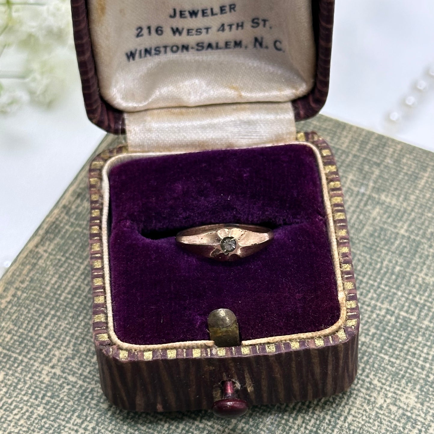 Vintage Baby Ring & Box
