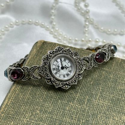 Silver Gemstone Fabergé Watch