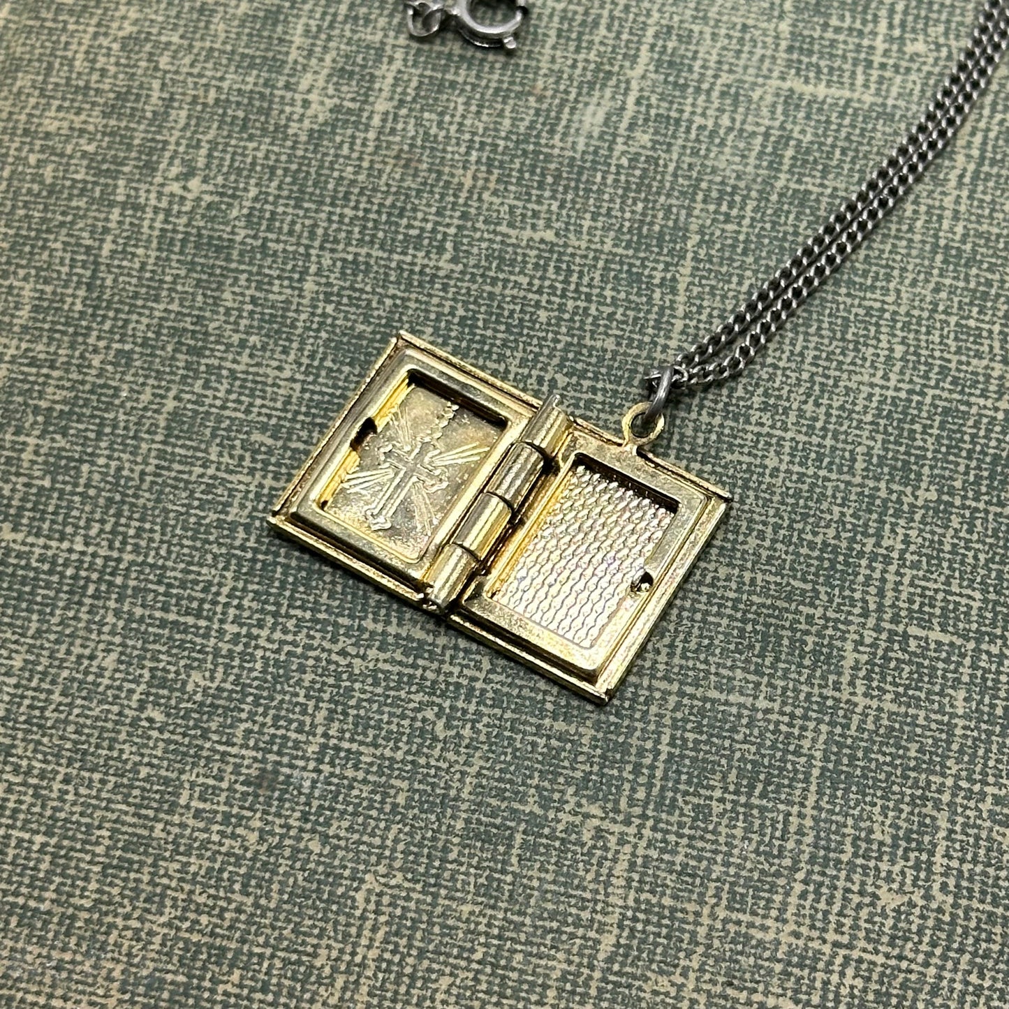 Vintage Cross Locket Necklace