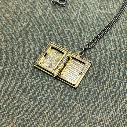 Vintage Cross Locket Necklace
