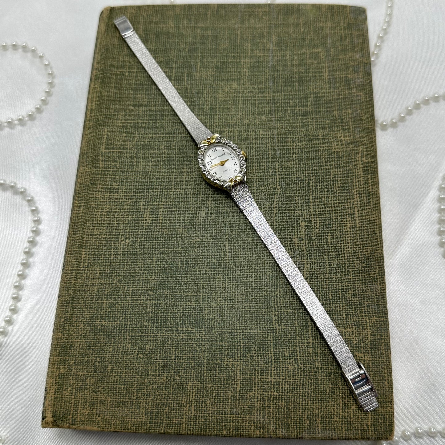 Two-Tone Diamanté Bow Watch