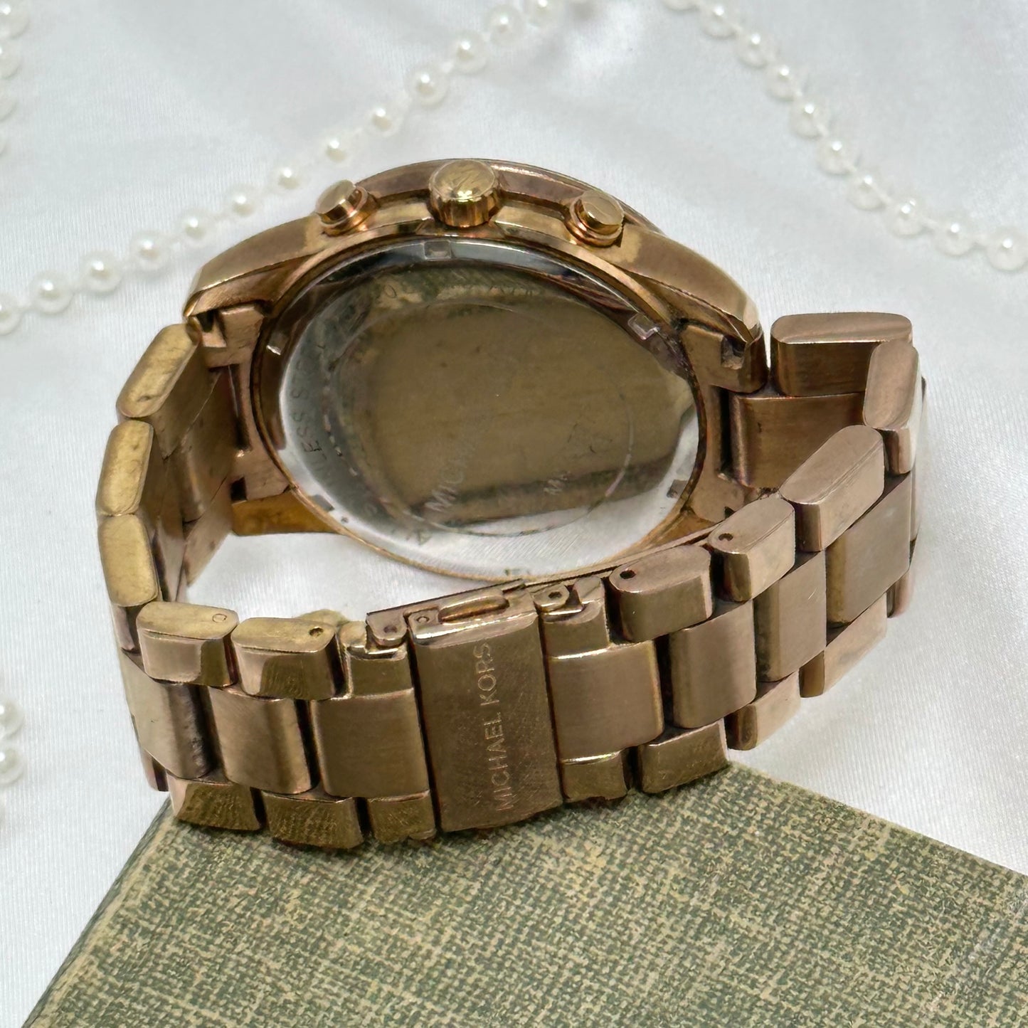 Rose Gold Michael Kors Runway Watch with Date Display
