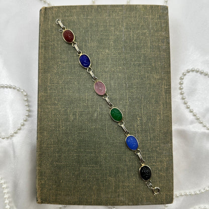 Vintage Silver Scarab Bracelet