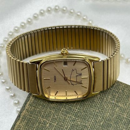 Rare Gold Timex with Pig Dial