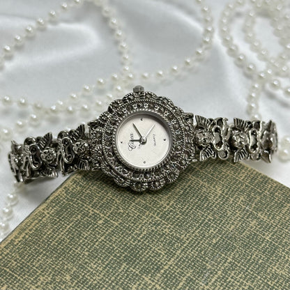 Vintage Silver Angel Charm Bracelet