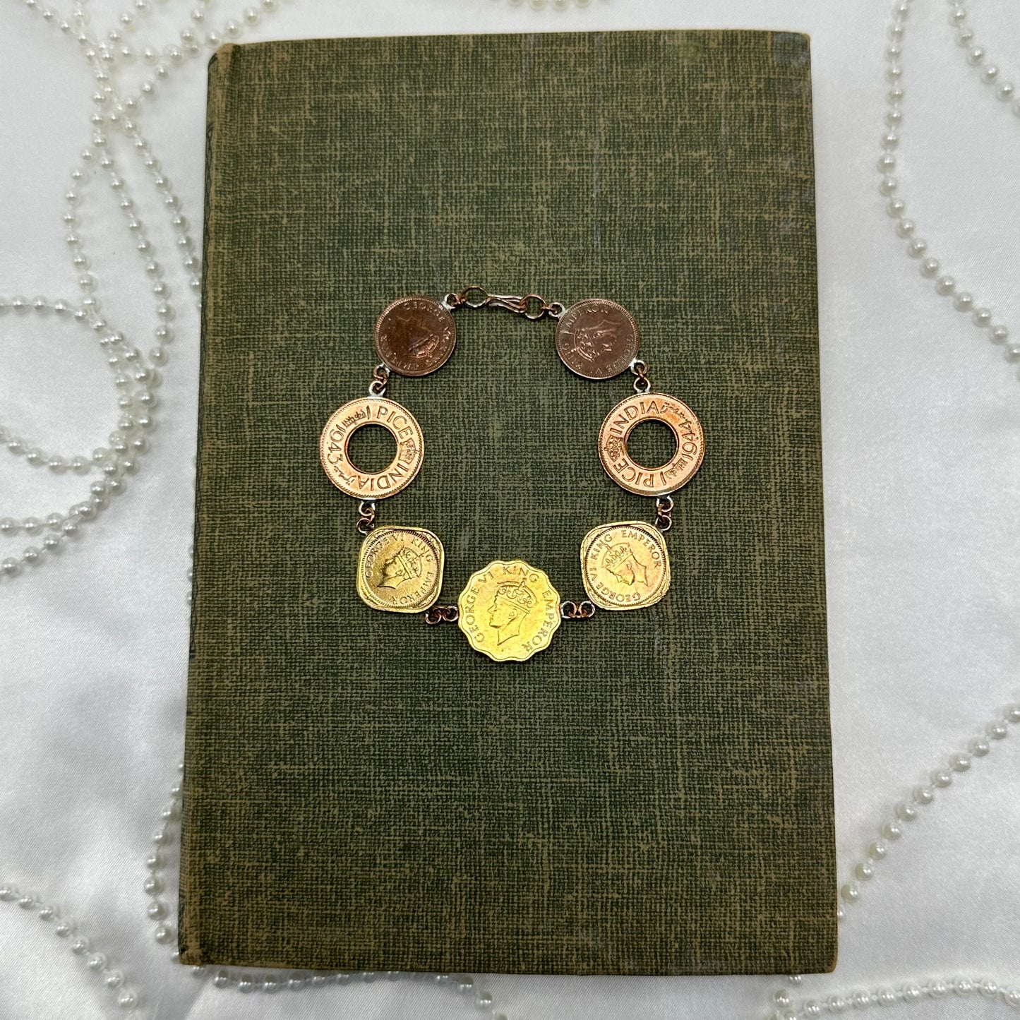Vintage Copper Coin Bracelet