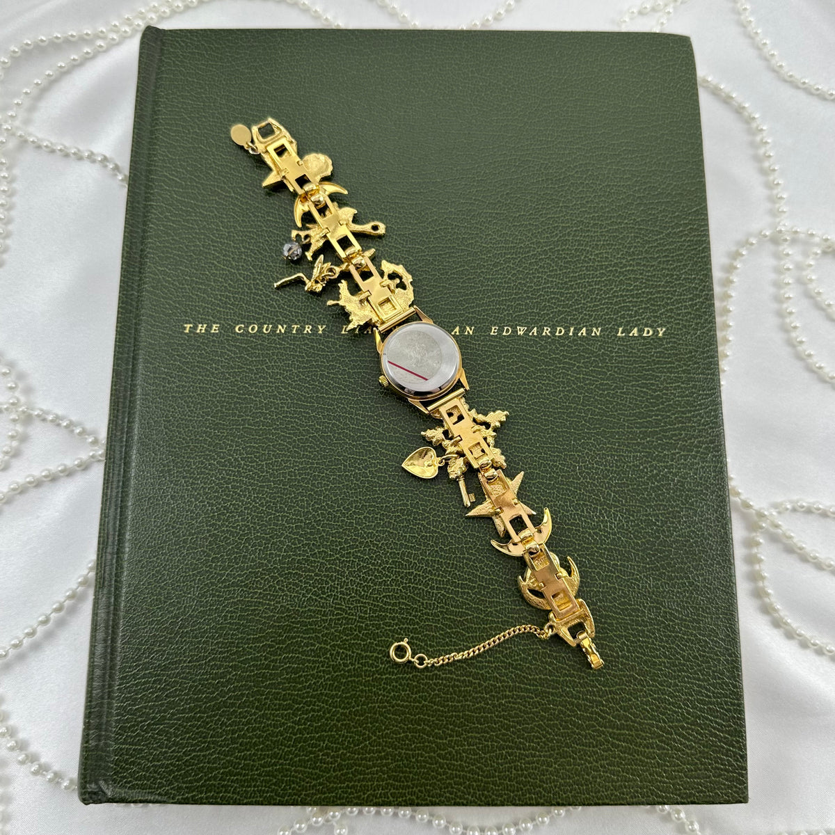 Rare AB Kirks Folly Gold Celestial Charm Watch