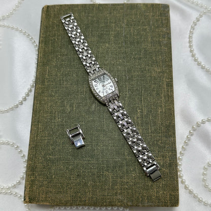 Silver Diamanté Adrienne Watch