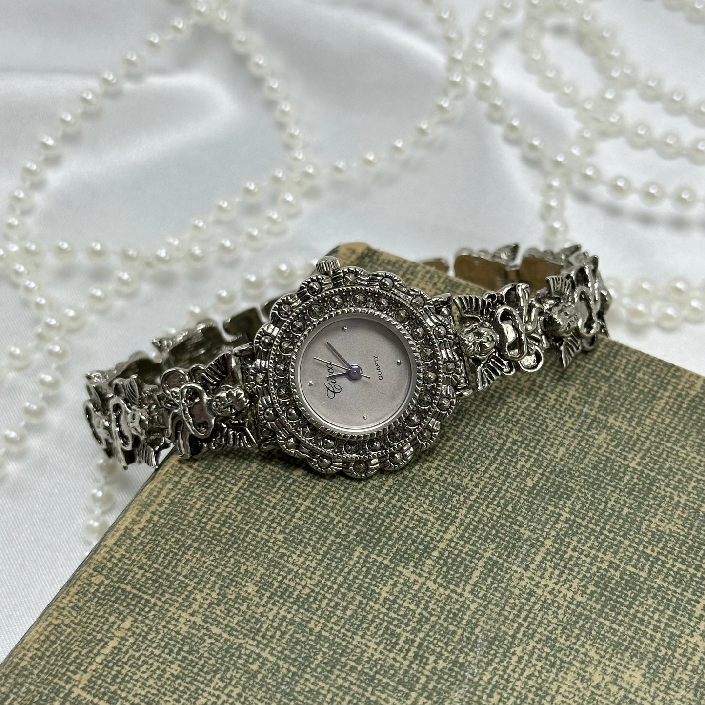 Vintage Silver Angel Charm Bracelet