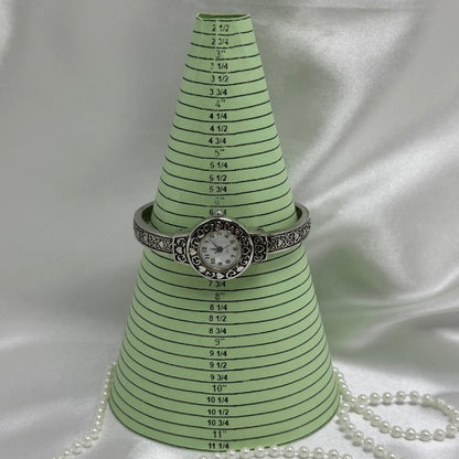 Silver Hearts Cuff Watch