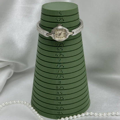 Dainty Silver 1975 Caravelle Wind-Up Cocktail Watch