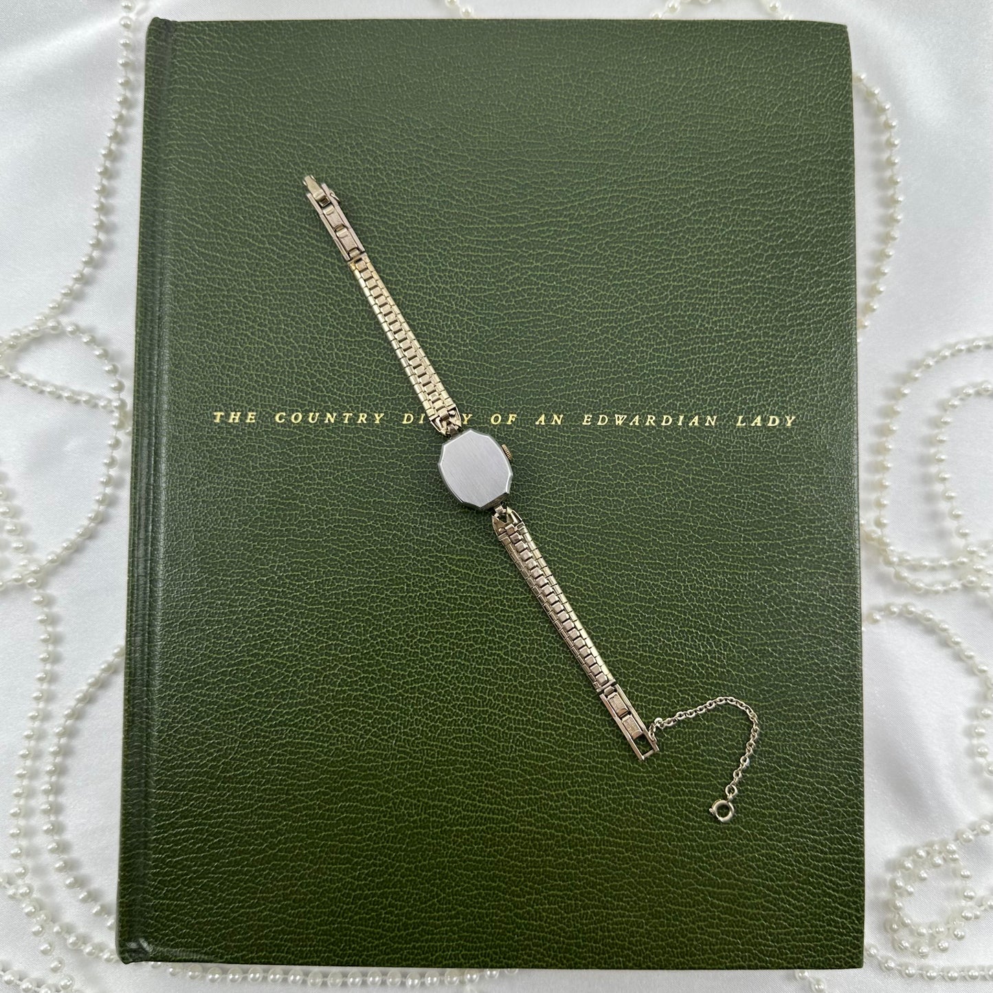 1940's Dainty Gold Vintage Harman Wind-Up Cocktail Watch with Rose Gold Dial