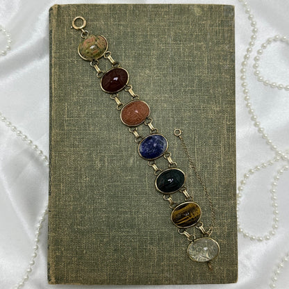 Chunky Vintage Gold Filled Scarab Bracelet