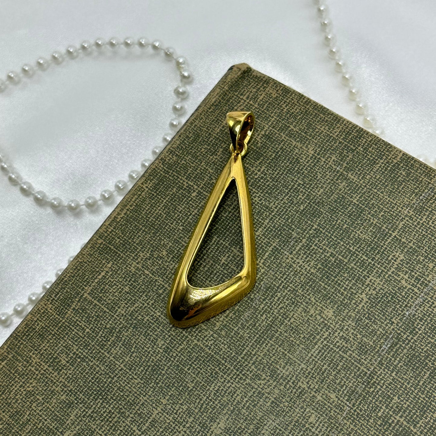 Vintage Gold Pendants Bundle - Triangle and Spiral