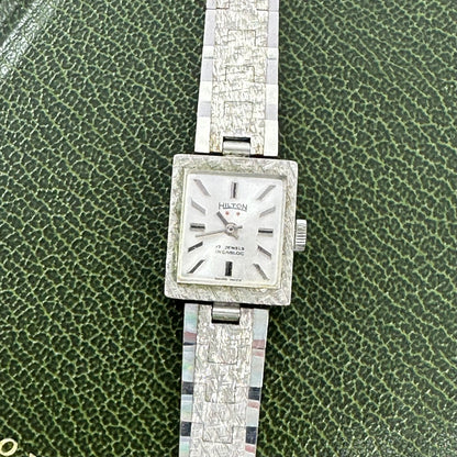 Vintage Wind-Up Silver Square Dial Watch