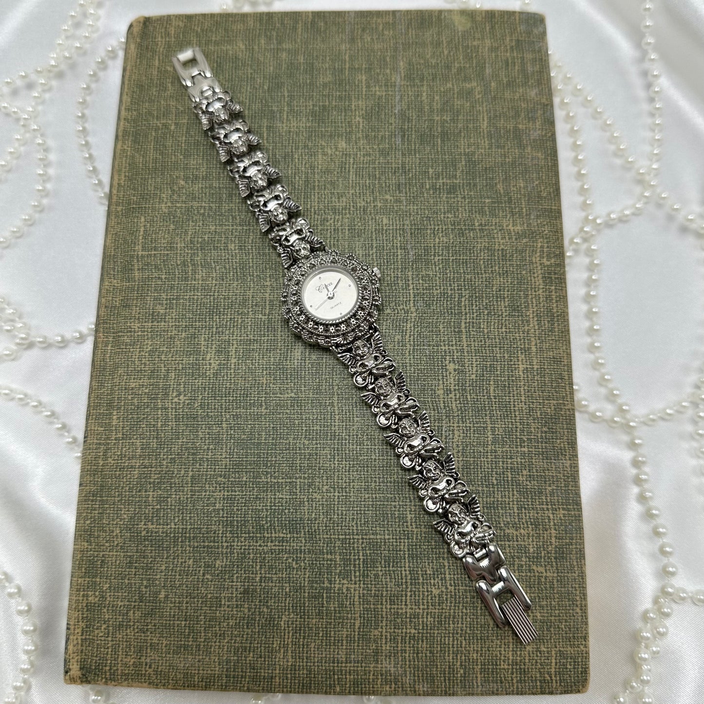 Vintage Silver Angel Charm Bracelet