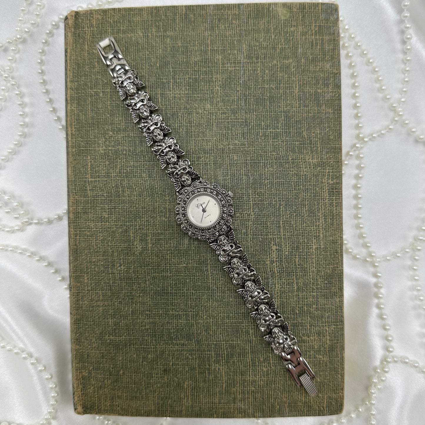 Vintage Silver Angel Charm Bracelet