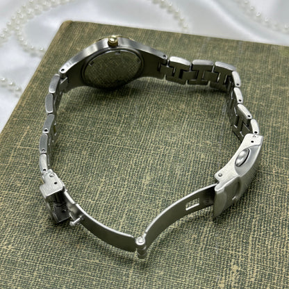 Two-Tone Fossil Watch with Rotating Bezel