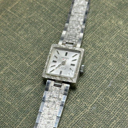 Vintage Wind-Up Silver Square Dial Watch