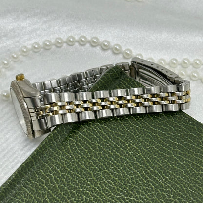 1990's Waltham Prestige Two-Tone Tank Watch with Champagne Dial