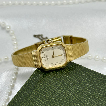 Gold Vintage Octagon Dial Seiko Watch