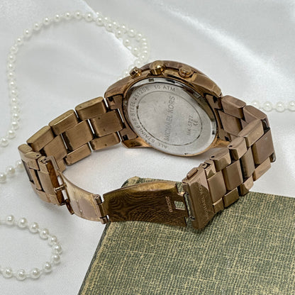 Rose Gold Michael Kors Runway Watch with Date Display