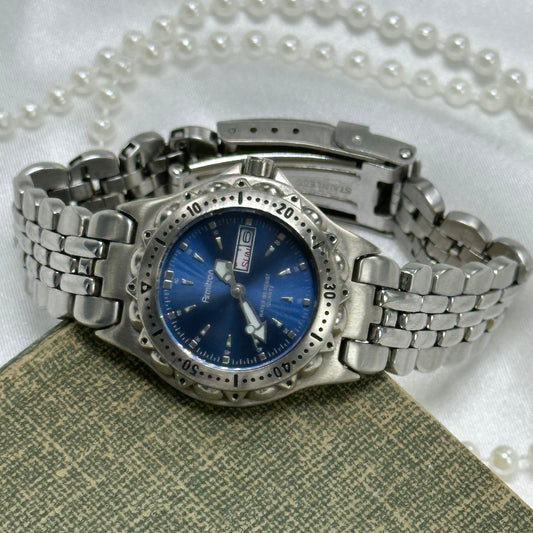 Blue Dial Armitron Watch with Rotating Bezel