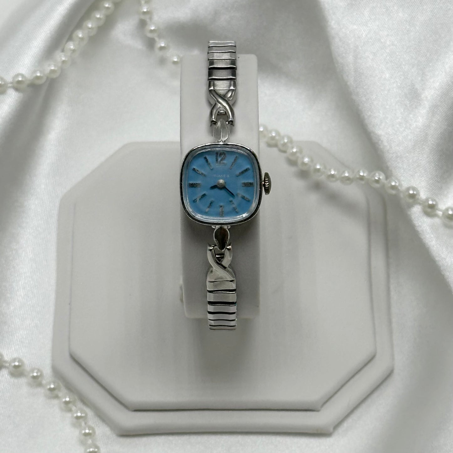 Blue Dial Wind-Up Timex Watch