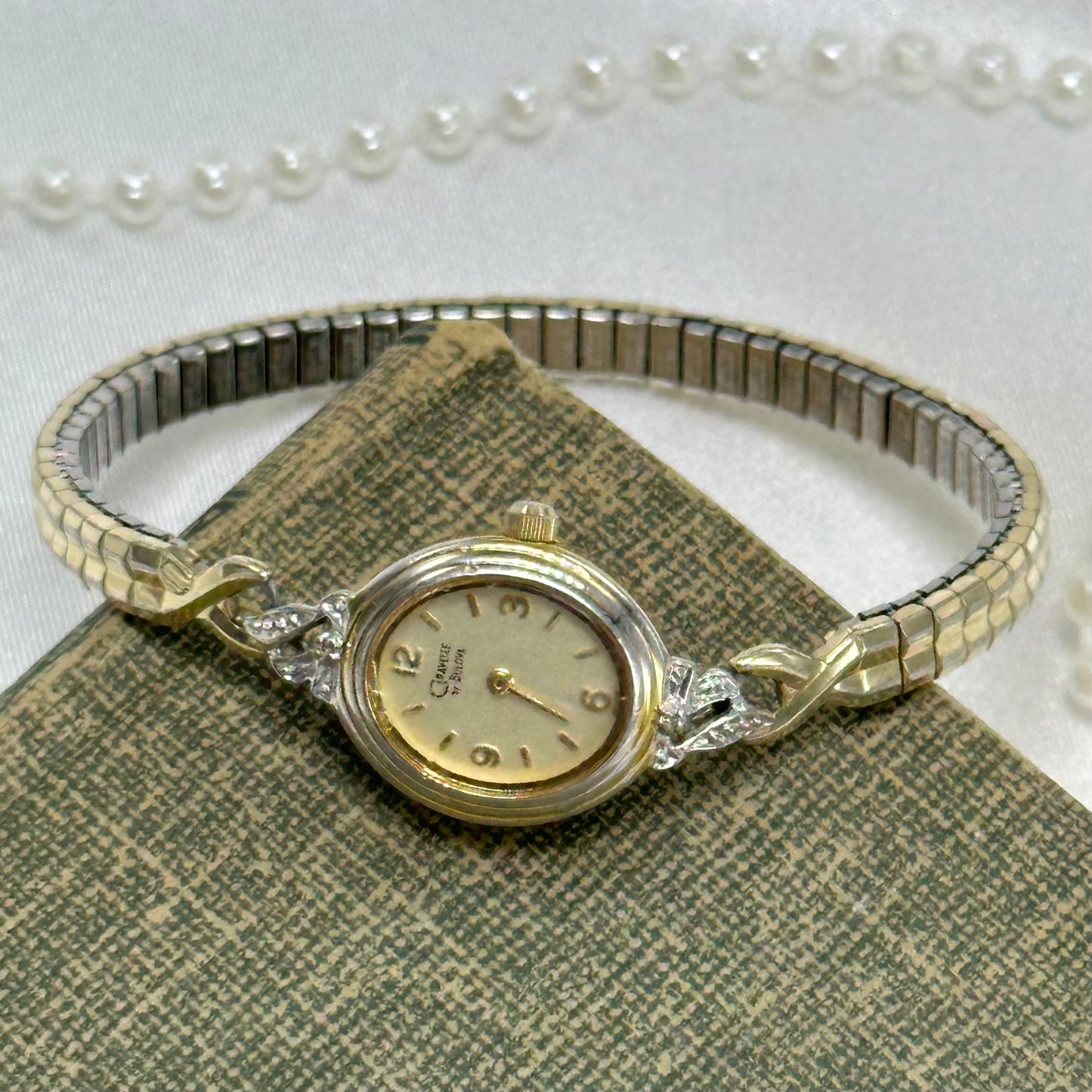 Dainty Gold Diamanté Caravelle Watch